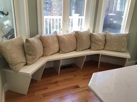 Custom window seat bench