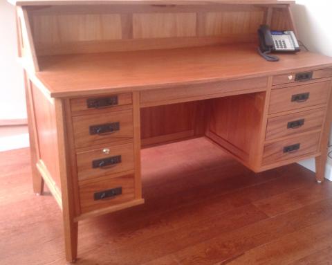 African mahogany office reception desk